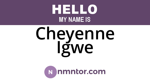 Cheyenne Igwe