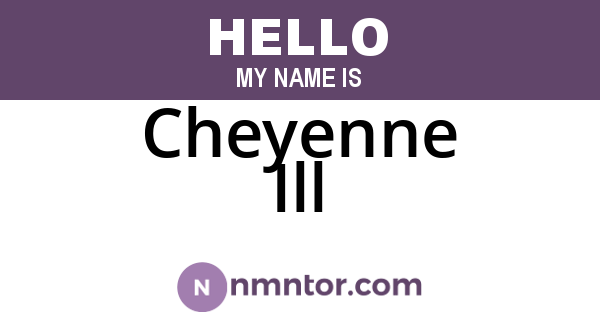 Cheyenne Ill