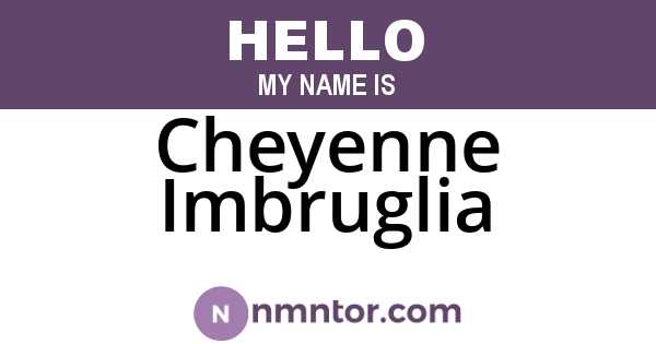 Cheyenne Imbruglia