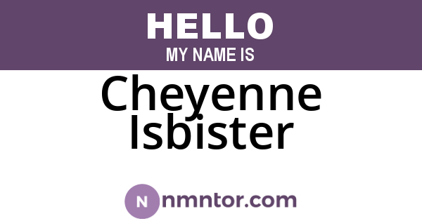 Cheyenne Isbister