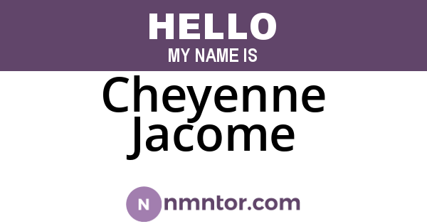 Cheyenne Jacome