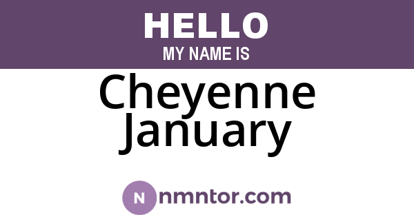 Cheyenne January