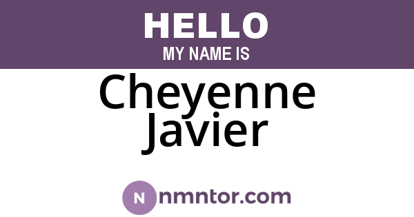Cheyenne Javier