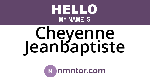 Cheyenne Jeanbaptiste