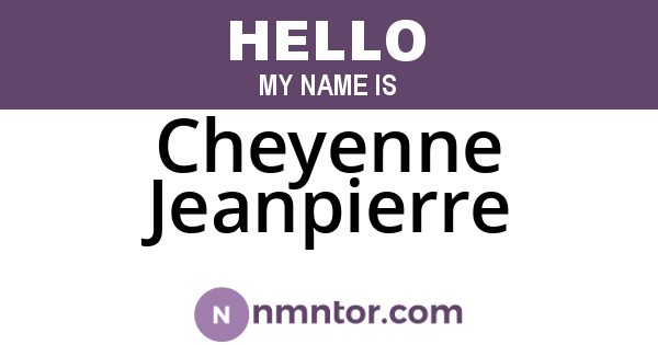 Cheyenne Jeanpierre