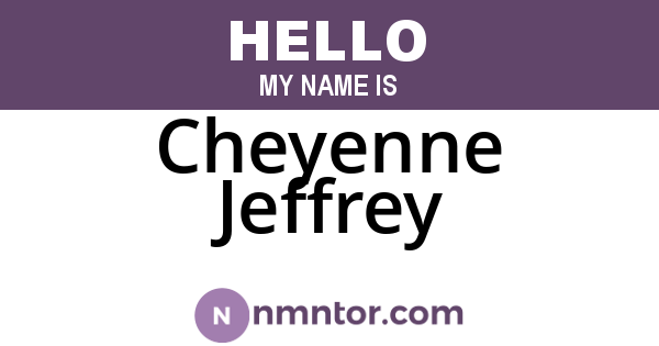 Cheyenne Jeffrey