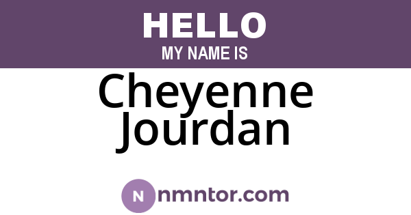 Cheyenne Jourdan