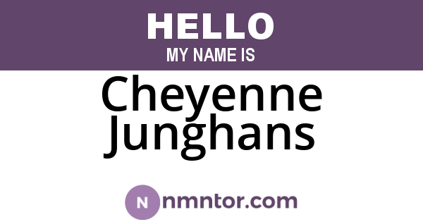 Cheyenne Junghans