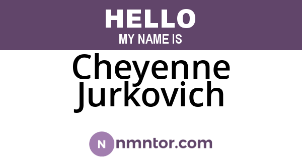 Cheyenne Jurkovich