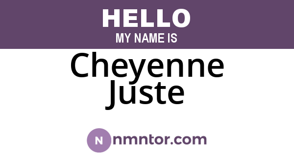 Cheyenne Juste