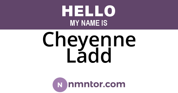 Cheyenne Ladd