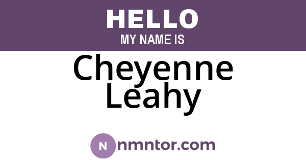 Cheyenne Leahy