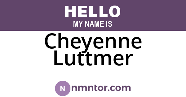 Cheyenne Luttmer