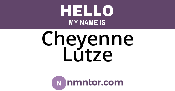 Cheyenne Lutze