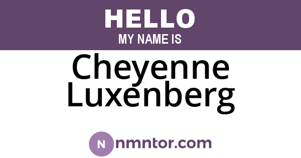Cheyenne Luxenberg