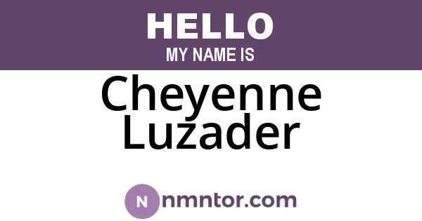 Cheyenne Luzader