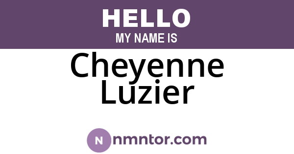 Cheyenne Luzier