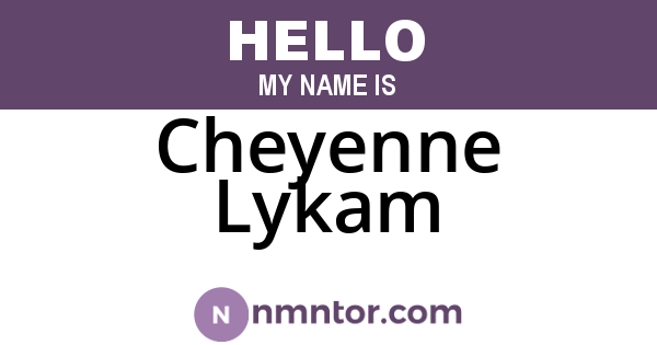Cheyenne Lykam