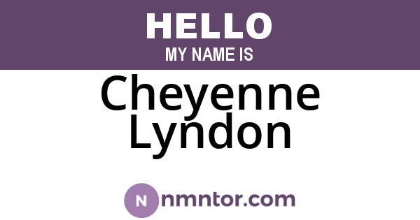 Cheyenne Lyndon