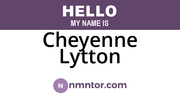 Cheyenne Lytton