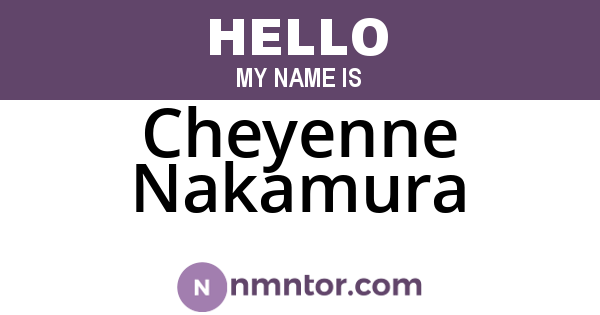 Cheyenne Nakamura