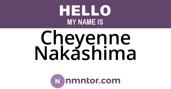 Cheyenne Nakashima