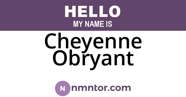 Cheyenne Obryant