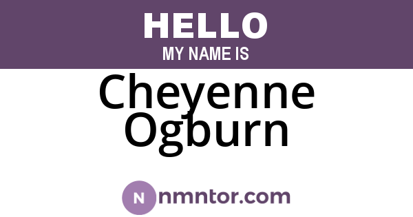Cheyenne Ogburn