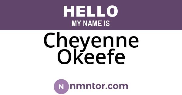 Cheyenne Okeefe