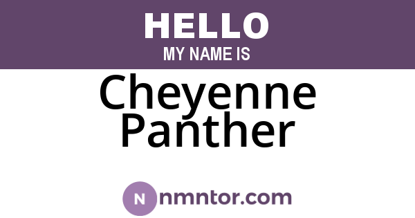 Cheyenne Panther