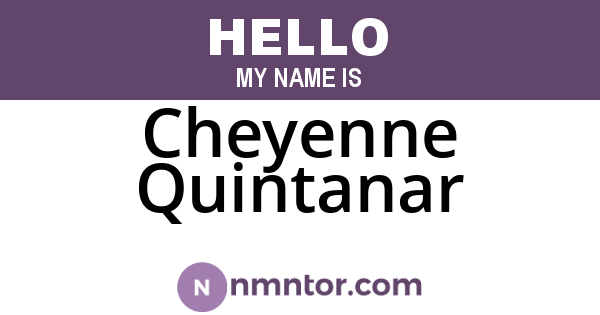 Cheyenne Quintanar