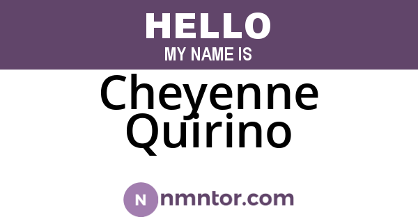 Cheyenne Quirino