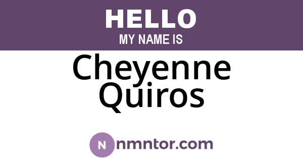 Cheyenne Quiros
