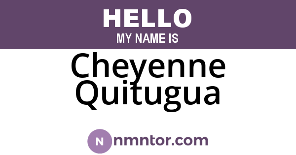 Cheyenne Quitugua