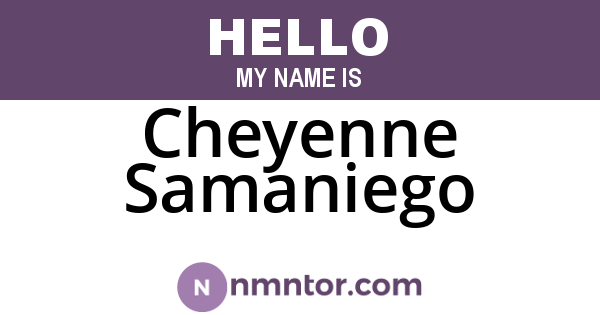 Cheyenne Samaniego