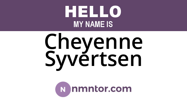 Cheyenne Syvertsen