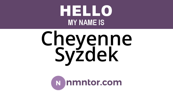 Cheyenne Syzdek
