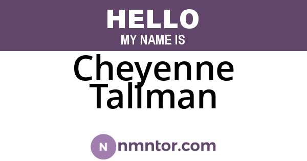 Cheyenne Tallman