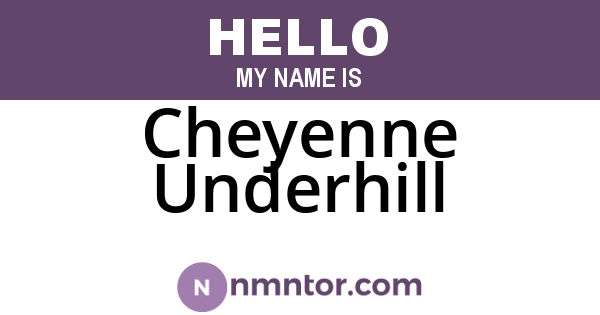 Cheyenne Underhill