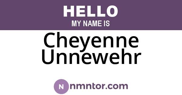 Cheyenne Unnewehr