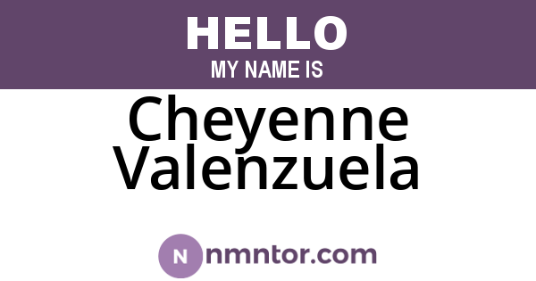 Cheyenne Valenzuela