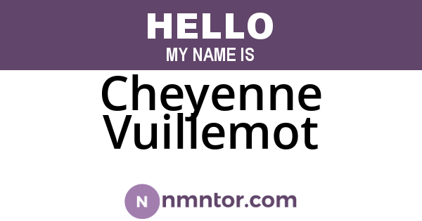 Cheyenne Vuillemot