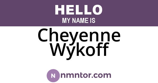 Cheyenne Wykoff
