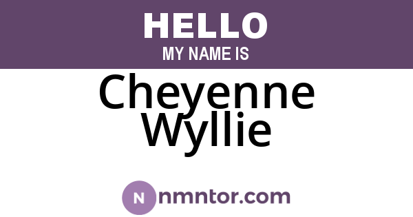 Cheyenne Wyllie