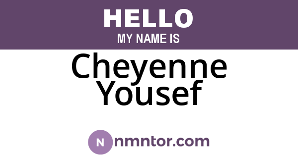 Cheyenne Yousef