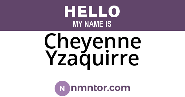 Cheyenne Yzaquirre