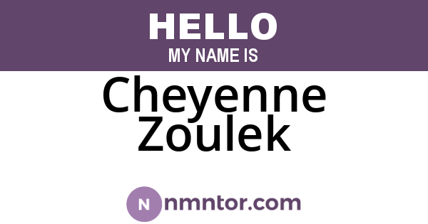 Cheyenne Zoulek