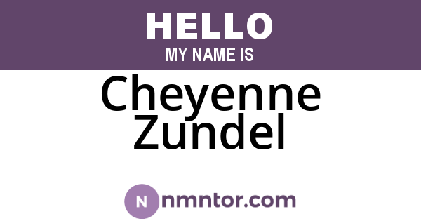 Cheyenne Zundel