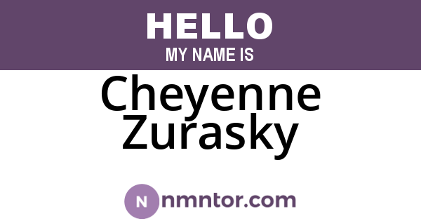 Cheyenne Zurasky
