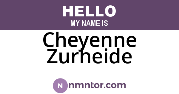 Cheyenne Zurheide